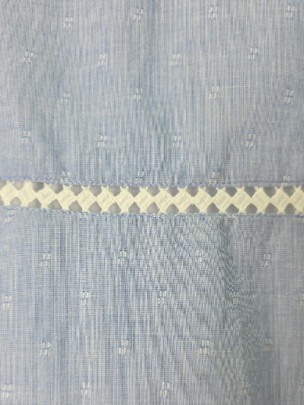 White House Black Market Light Blue A-Line Mini Skirt with Lace Trim. Size 14 - Picture 5 of 9
